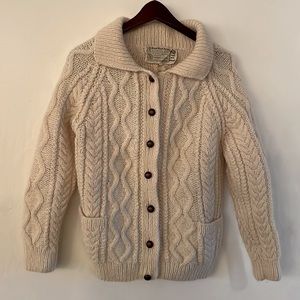 Vintage Irish Wool Cardigan. Made in Edinburgh, Scotland. Very unique.